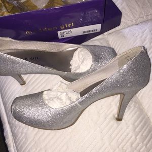 Madden Girl silver sparkle shoe